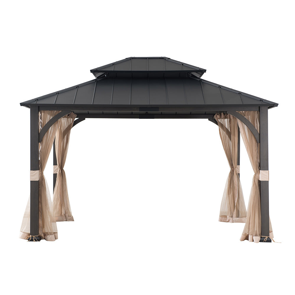 SUNJOY Light tan Replacement Mosquito Netting For Churchill Hard Top Gazebo (11x13 FT) A102011902 Sold At BJ.
