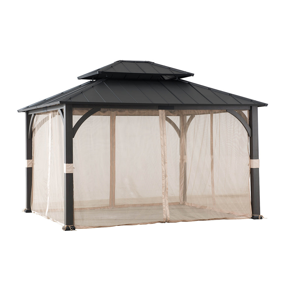 SUNJOY Light tan Replacement Mosquito Netting For Churchill Hard Top Gazebo (11x13 FT) A102011902 Sold At BJ.
