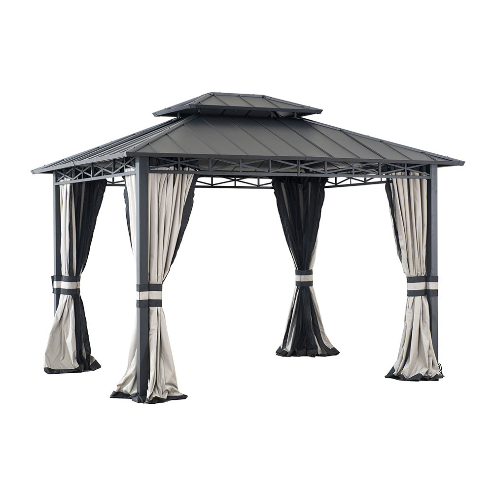SUNJOY Black Replacement Mosquito Netting For Atherton V.1E Hard Top gazebo (10X12 Ft) A102010903/A102010904 Sold At BigLots.
