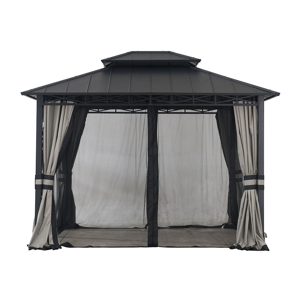 SUNJOY Black Replacement Mosquito Netting For Atherton V.1E Hard Top gazebo (10X12 Ft) A102010903/A102010904 Sold At BigLots.