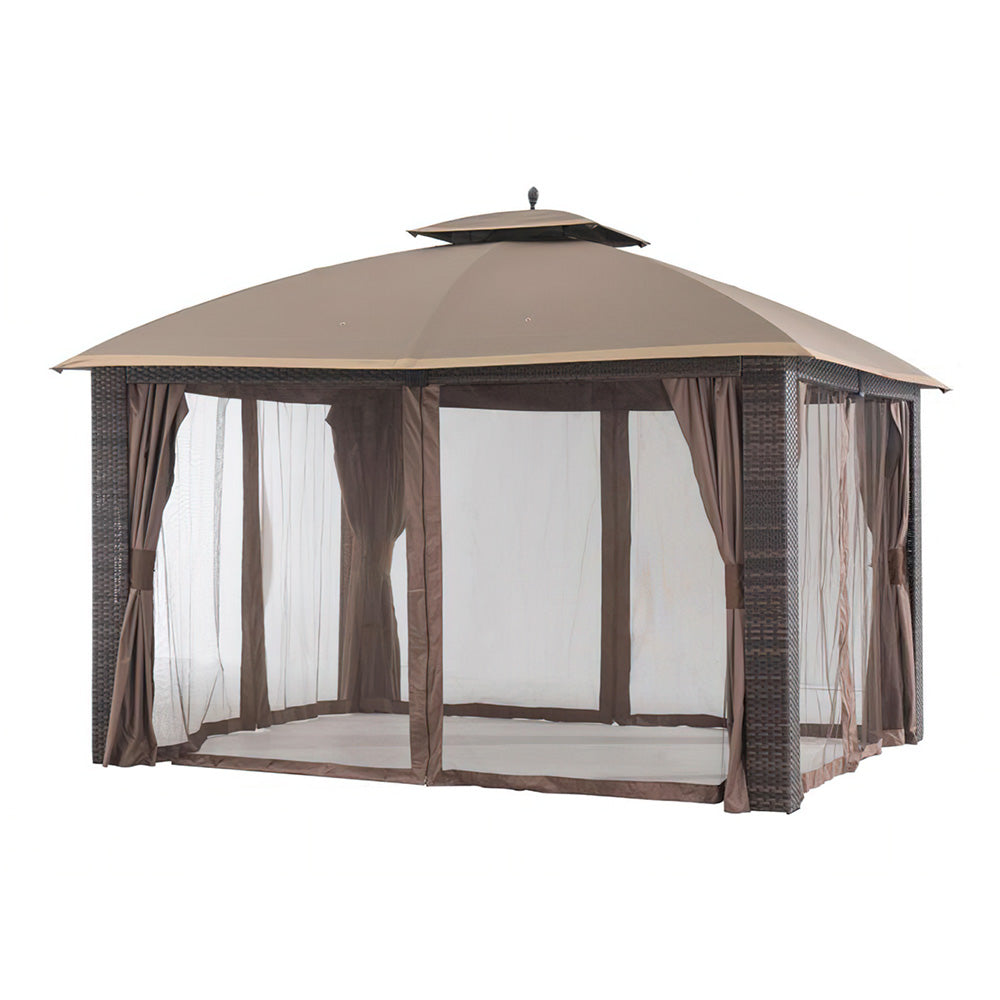 SUNJOY Light Brown Replacement Mosquito Netting For Riviera Gazebo (10X12 Ft) L-GZ815PST Sold At BigLots.