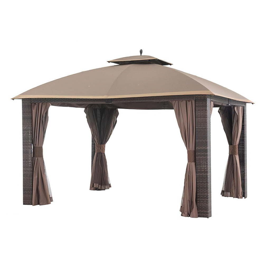 SUNJOY Light Brown Replacement Mosquito Netting For Riviera Gazebo (10X12 Ft) L-GZ815PST Sold At BigLots.