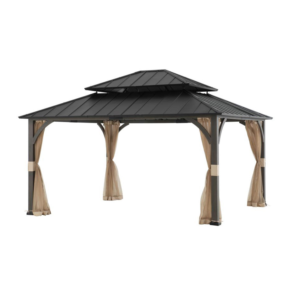 SUNJOY Light Tan Replacement Mosquito Netting For Churchill Hard Top Gazebo (13X15 Ft) A102011940 Sold At BJ's.COM.