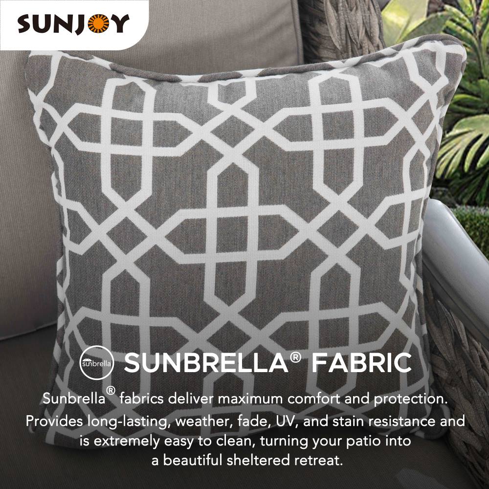 SUNJOY 4-pc. Aluminum Deep Seating Set with Sunbrella® Cushions.