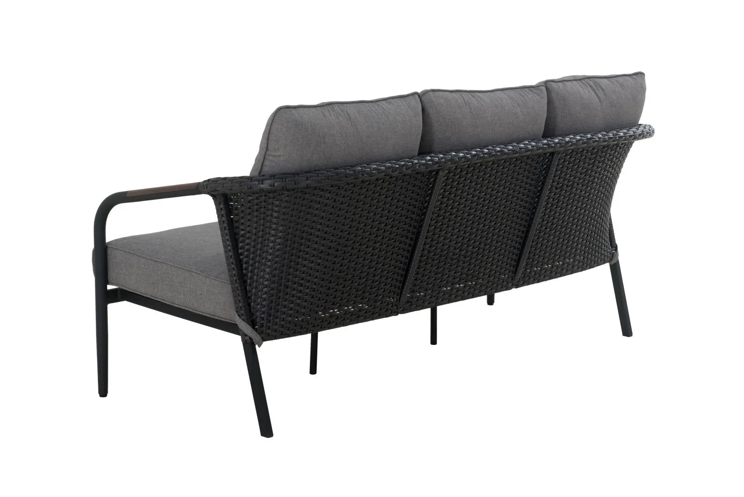 CANVAS Jasper All-Weather Aluminum & Wicker Outdoor/Patio Couch with Water & UV-Resistant Cushions