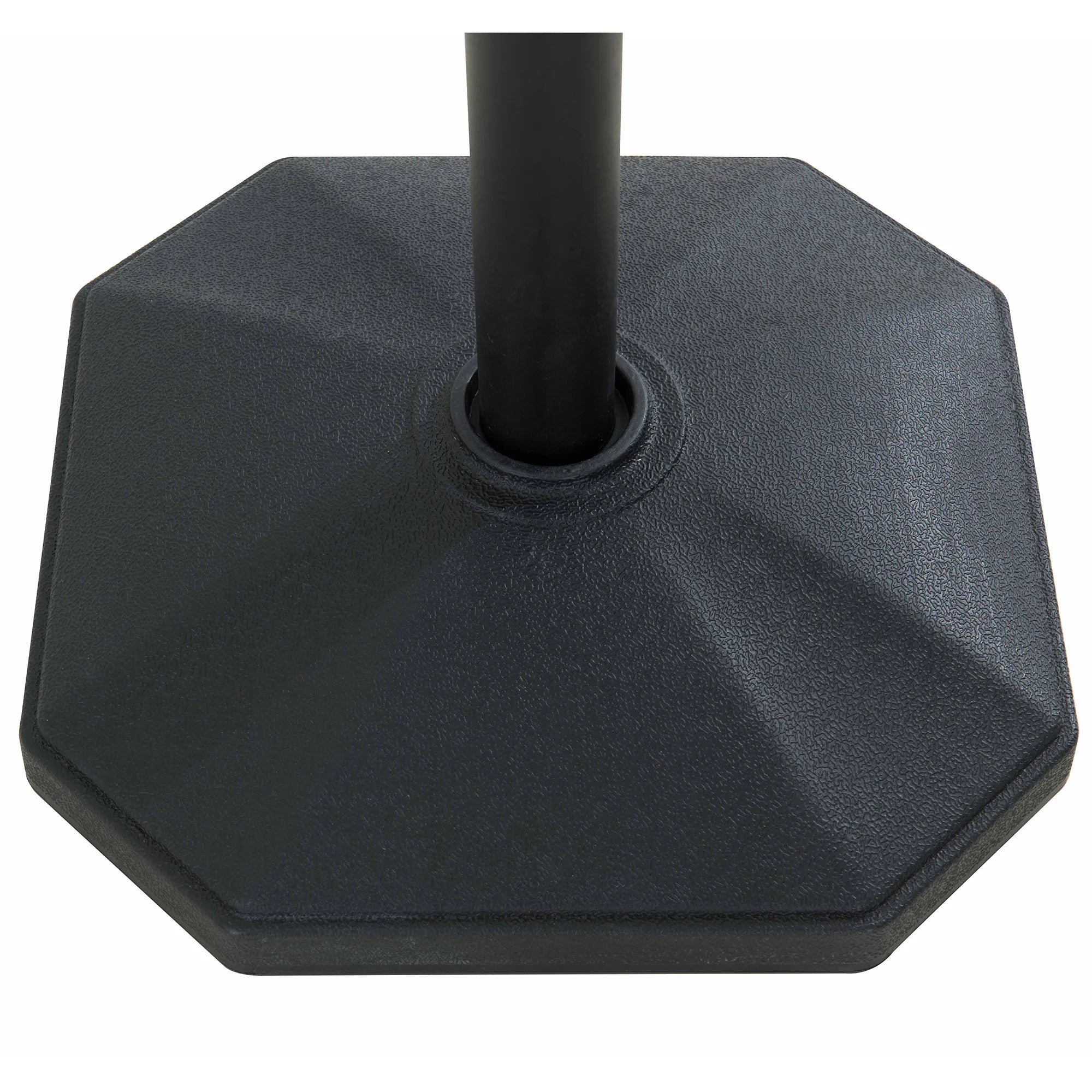 SUNJOY Outdoor Umbrella Stand Side Table with Patio Table Base - Brown