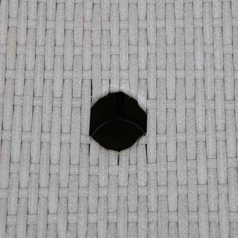 SUNJOY 16 Inch Wicker & Aluminum Small Patio Umbrella Table