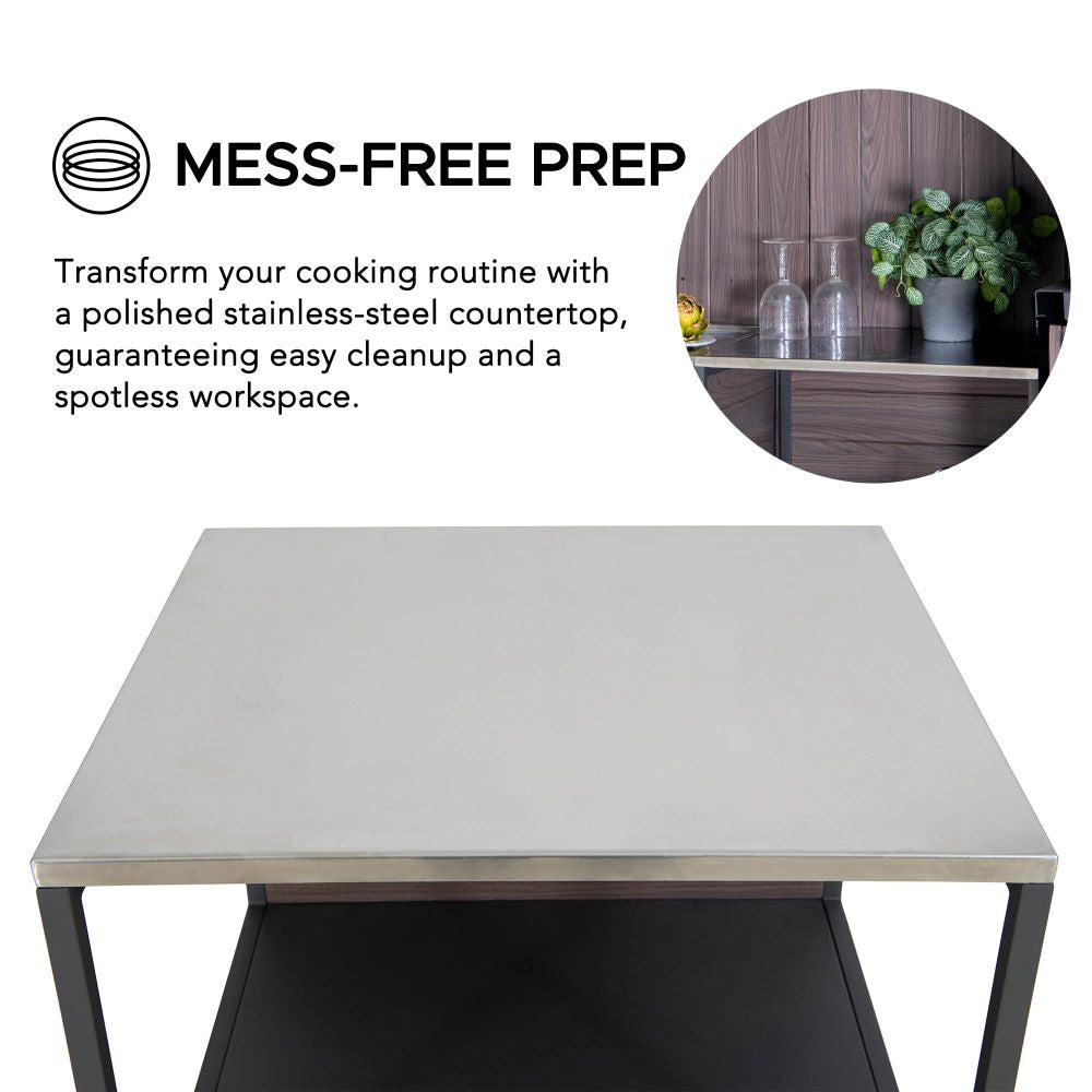 SUNJOY Fleetwood Outdoor Grill Kitchen with Outdoor Kitchen Cabinets, Shelves, and Sink Options - Outdoor Kitchen Shelf