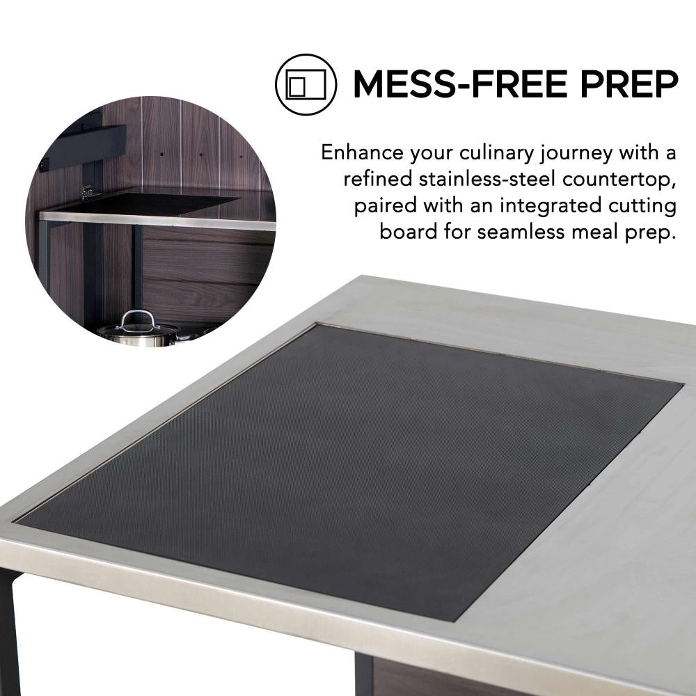 SUNJOY Fleetwood Outdoor Grill Kitchen with Outdoor Kitchen Cabinets, Shelves, and Sink Options - Outdoor Kitchen Cabinet