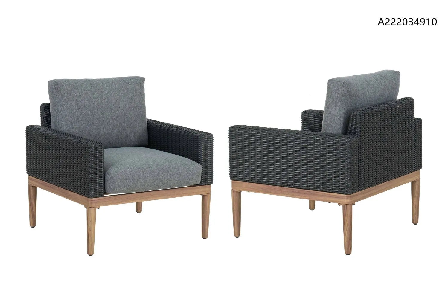 CANVAS Edenvale All-Weather Aluminum Wicker Outdoor/Patio Club Chair with UV & Water-Resistant Cushions, 2-pk
