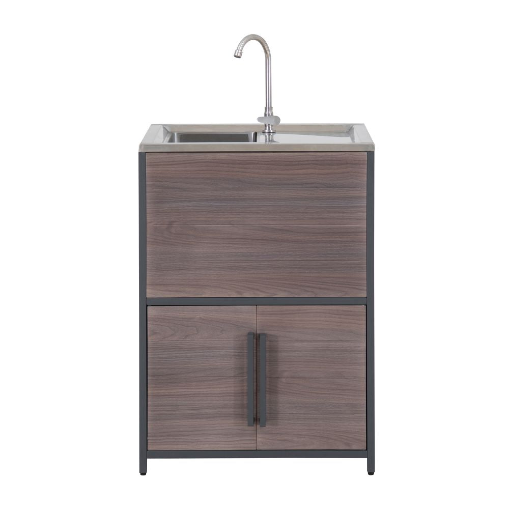 SUNJOY Fleetwood Outdoor Grill Kitchen with Outdoor Kitchen Cabinets, Shelves, and Sink Options - Outdoor Kitchen Sink