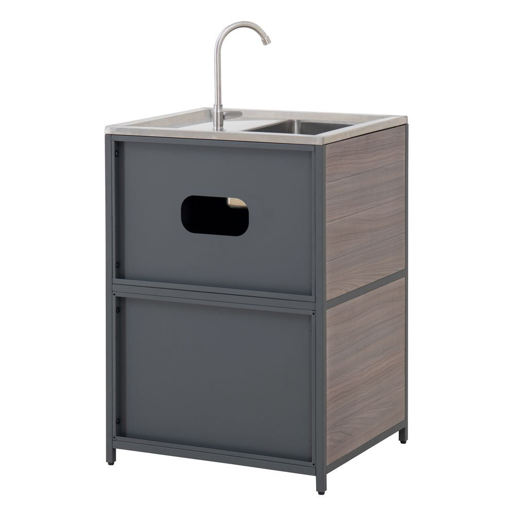 SUNJOY Fleetwood Outdoor Grill Kitchen with Outdoor Kitchen Cabinets, Shelves, and Sink Options - Outdoor Kitchen Sink