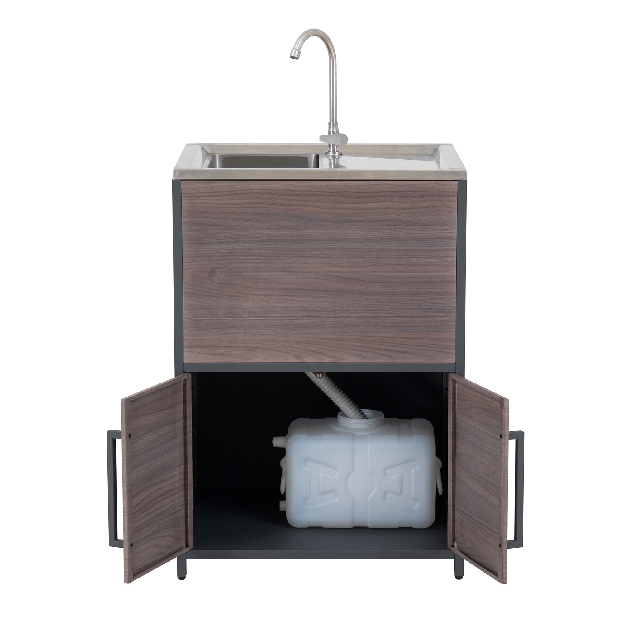 SUNJOY Fleetwood Outdoor Grill Kitchen with Outdoor Kitchen Cabinets, Shelves, and Sink Options - Outdoor Kitchen Sink