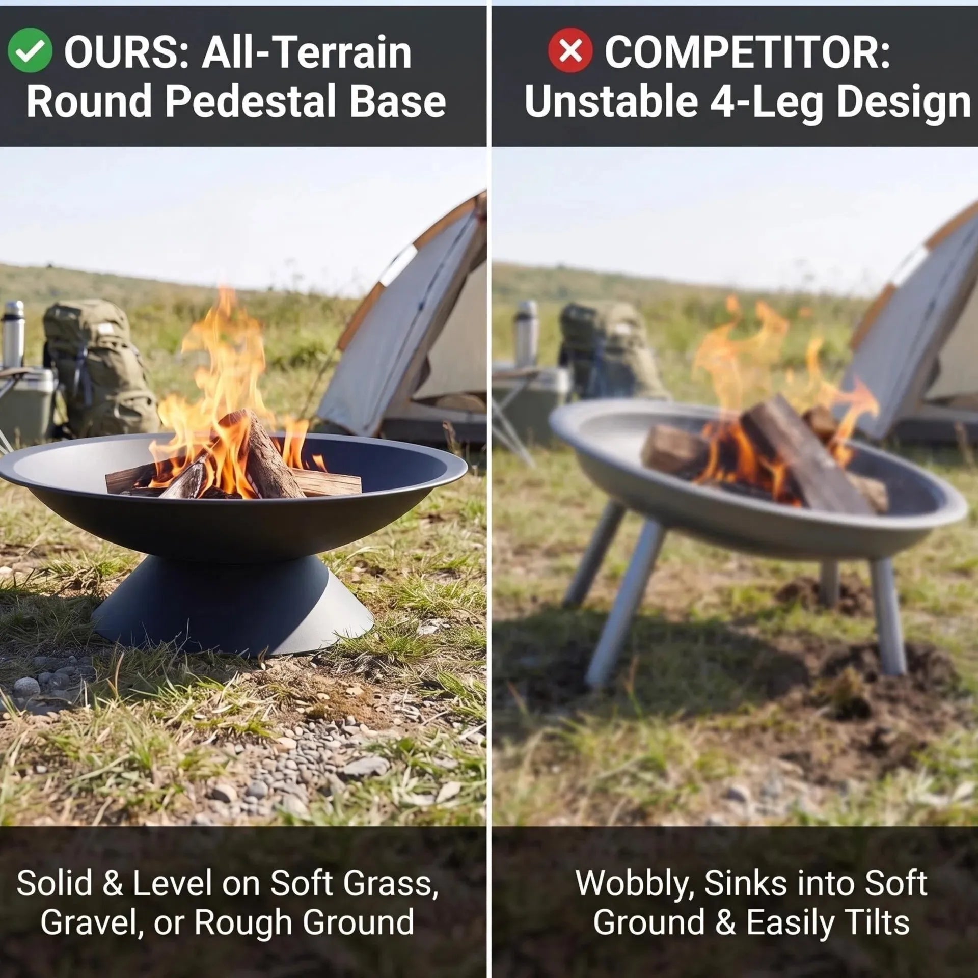 Jenax Steel Wood Burning Fire Bowl 29''