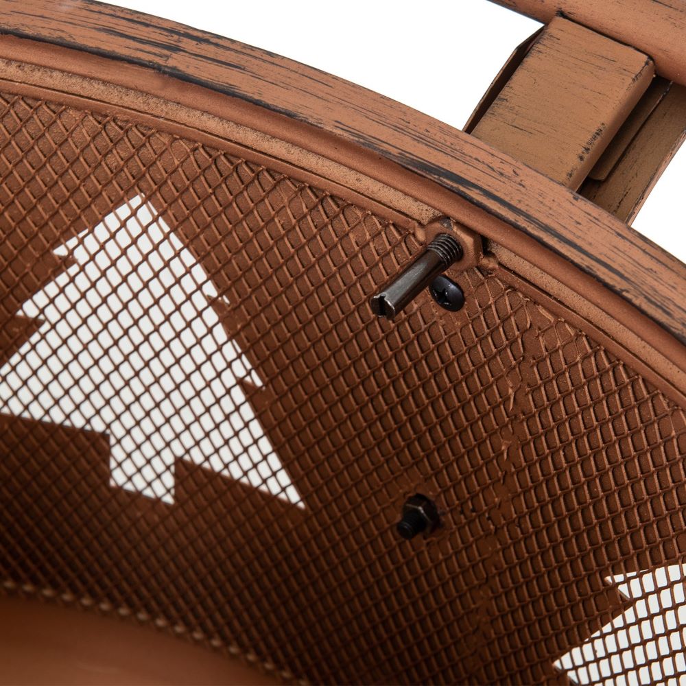 SUNJOY 30 Inch Copper Steel Holiday Fire Pit with Spark Screen & Poker