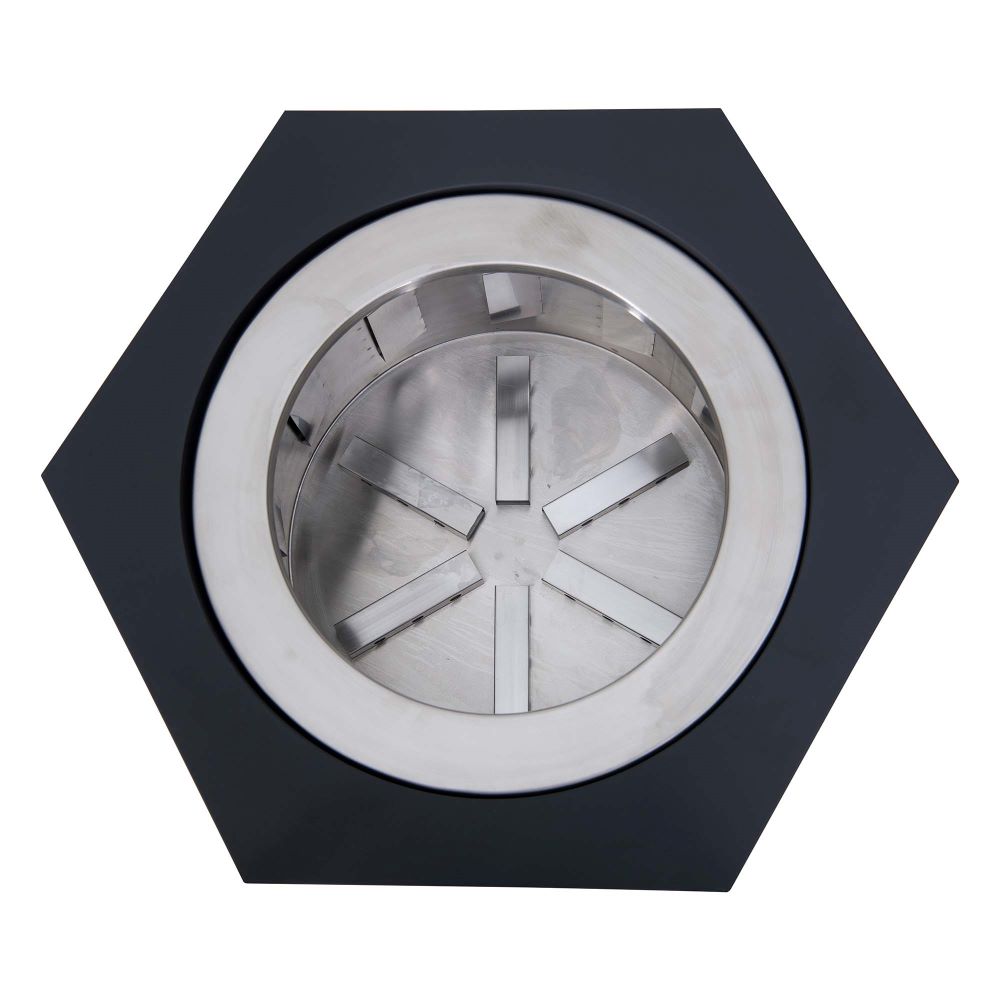 SUNJOY Hexagon Stainless Steel Smokeless Fire Pit with PVC Cover