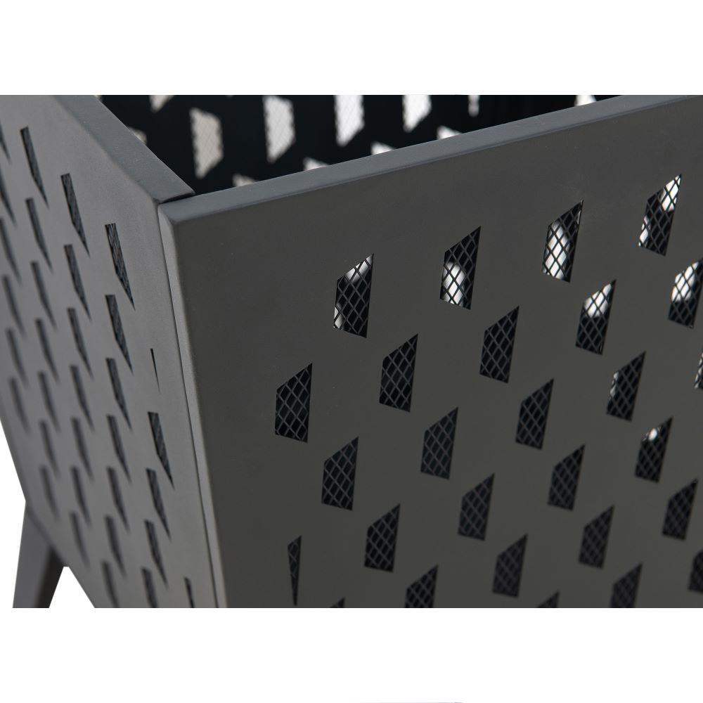 SUNJOY 18 Inch Patio Wood Burning Steel Fire Pit with Lid and Fire Poker