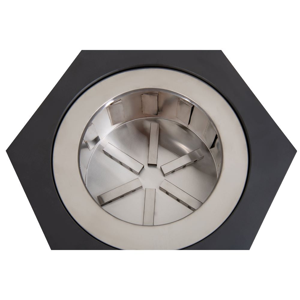 SUNJOY 28 Inch Stainless Steel Smokeless Fire Pit with PVC Cover and Poker