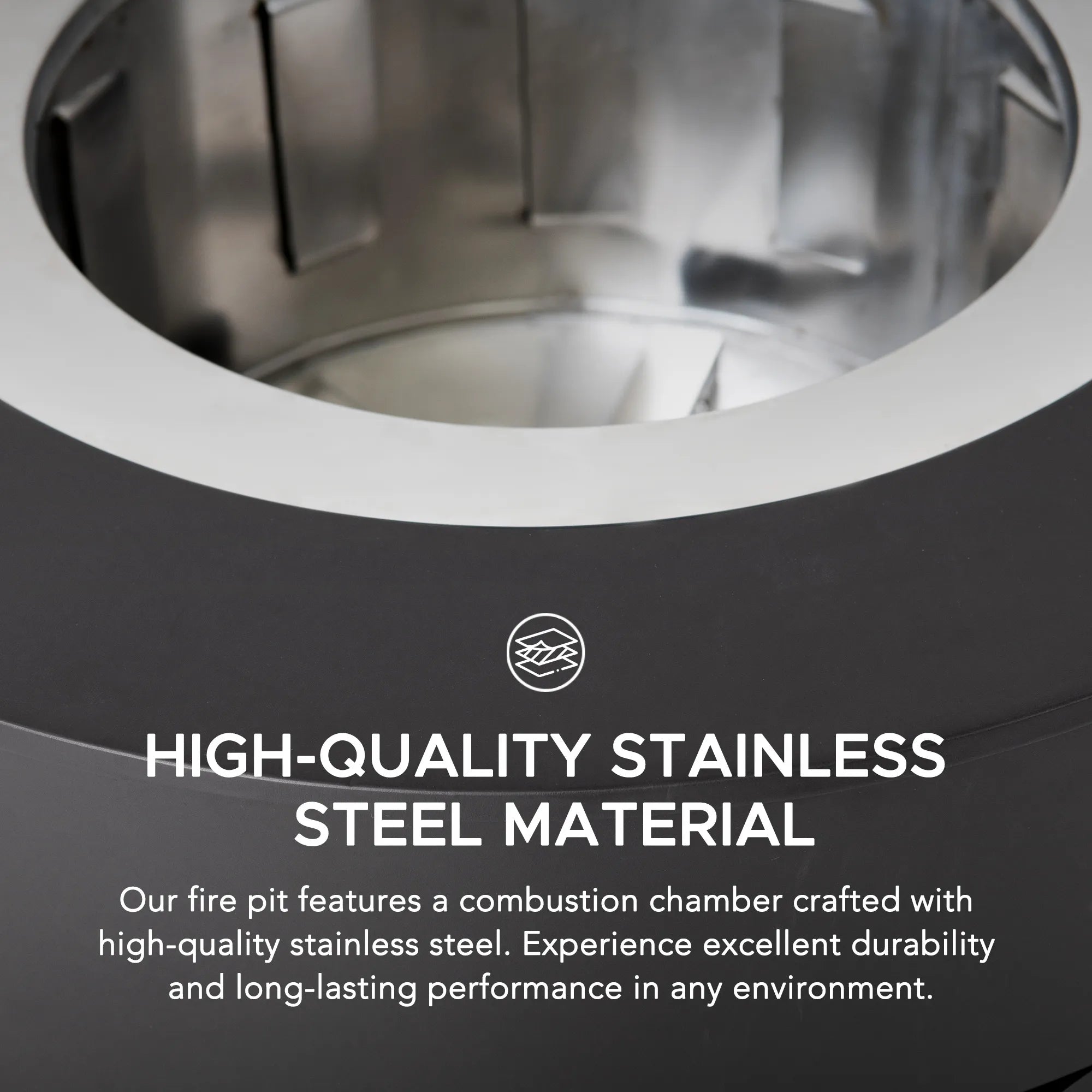 SUNJOY 28 Inch Round Stainless Steel Smokeless Fire Pit with PVC Cover and Poker - Triangle Pattern & Gray