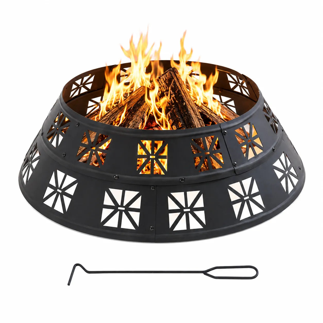 Shelton Steel Wood Burning Fire Pit Ring 36''
