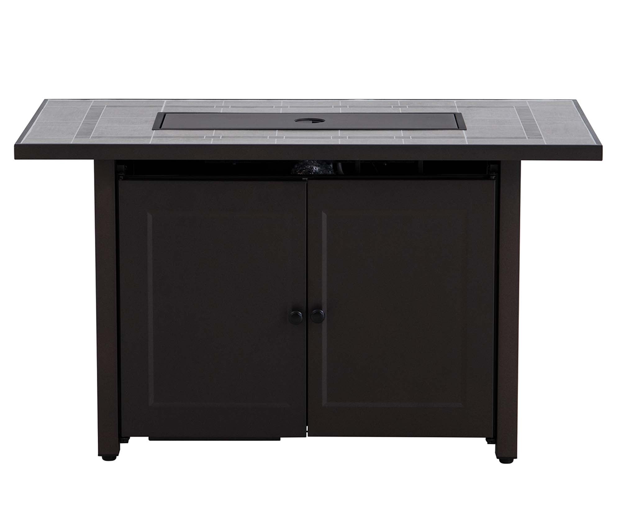 SUNJOY Propane Gas Fire Pit Table with Tile Tabletop & Lava Rocks.