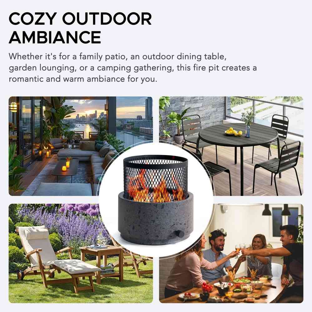SUNJOY Smokeless Tabletop Fire Pit with Stainless Steel Burner and Two Adjustable Flames