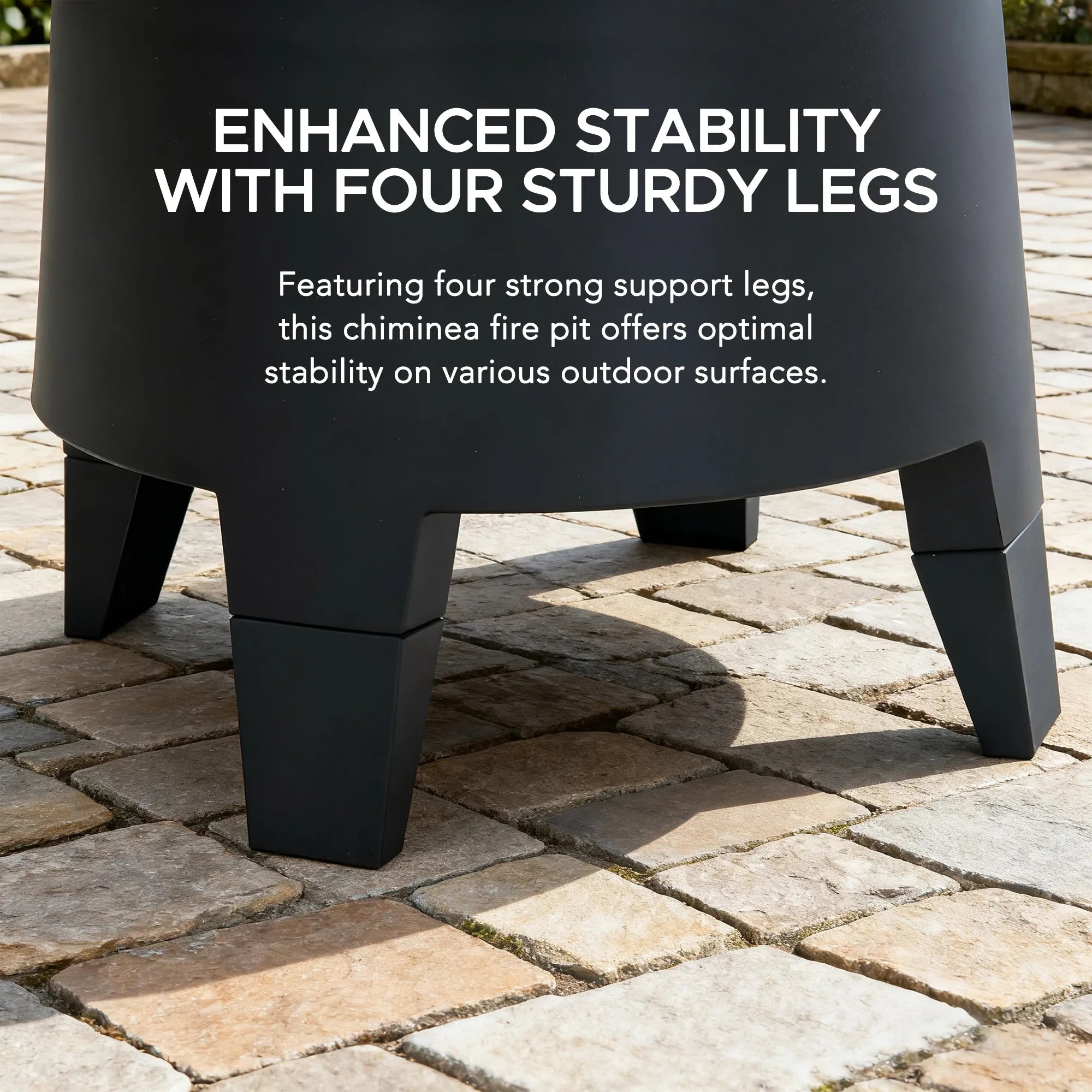 SUNJOY 57 Inch 2-in-1 Chiminea Fire Pit & Grill with Removable Grill Grate and PVC Cover - Black