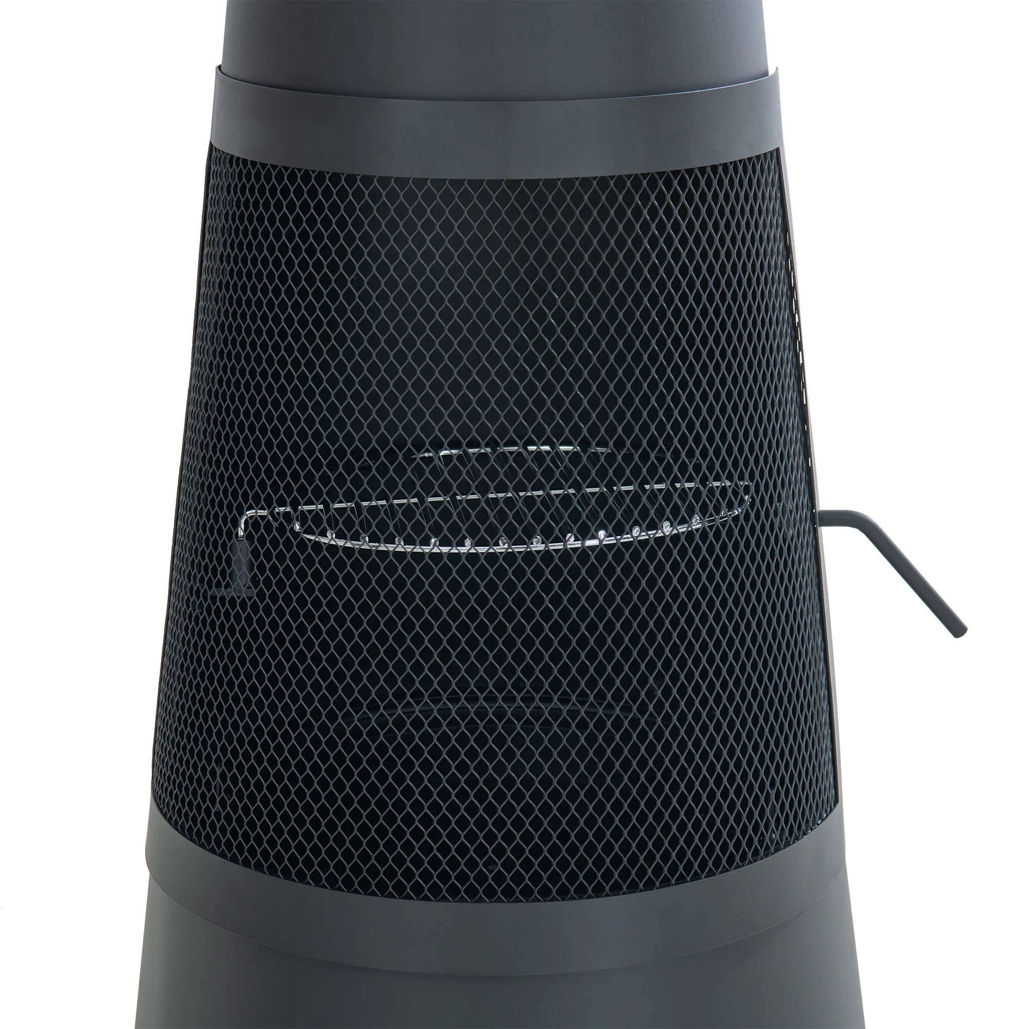 SUNJOY 57 Inch 2-in-1 Chiminea Fire Pit & Grill with Removable Grill Grate and PVC Cover - Black