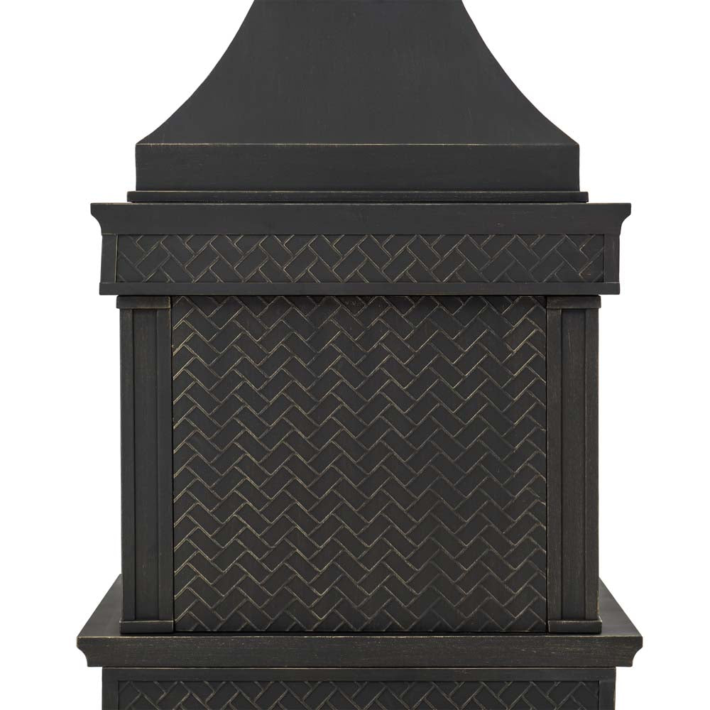SUNJOY 57 Inch Outdoor Wood Burning Fireplace with PVC Cover