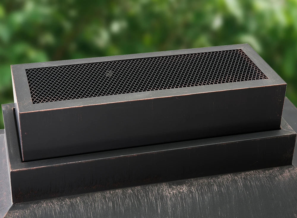 SUNJOY 48 Inch Outdoor Stone Fireplace Kit with Chimney and Doors