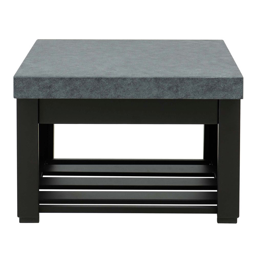 SUNJOY 58 Inch Modern Outdoor Fireplace with Chimney & Log Holders
