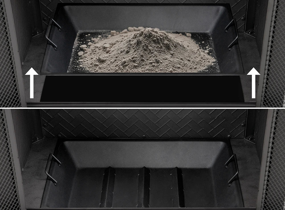 SUNJOY 58 Inch Modern Outdoor Fireplace with Chimney & Log Holders