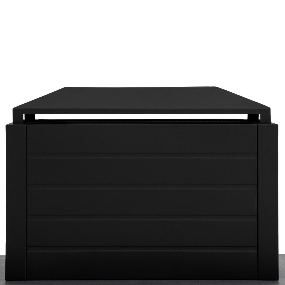 SUNJOY 58 Inch Modern Outdoor Fireplace with Chimney & Log Holders - Dark Grey