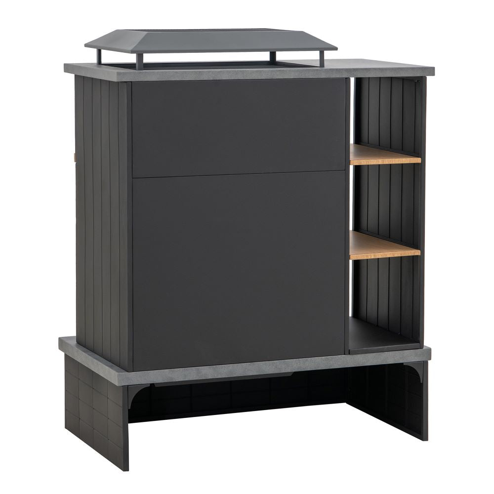 SUNJOY 42 Inch Wood Burning Fireplace with Chimney & Log Holders