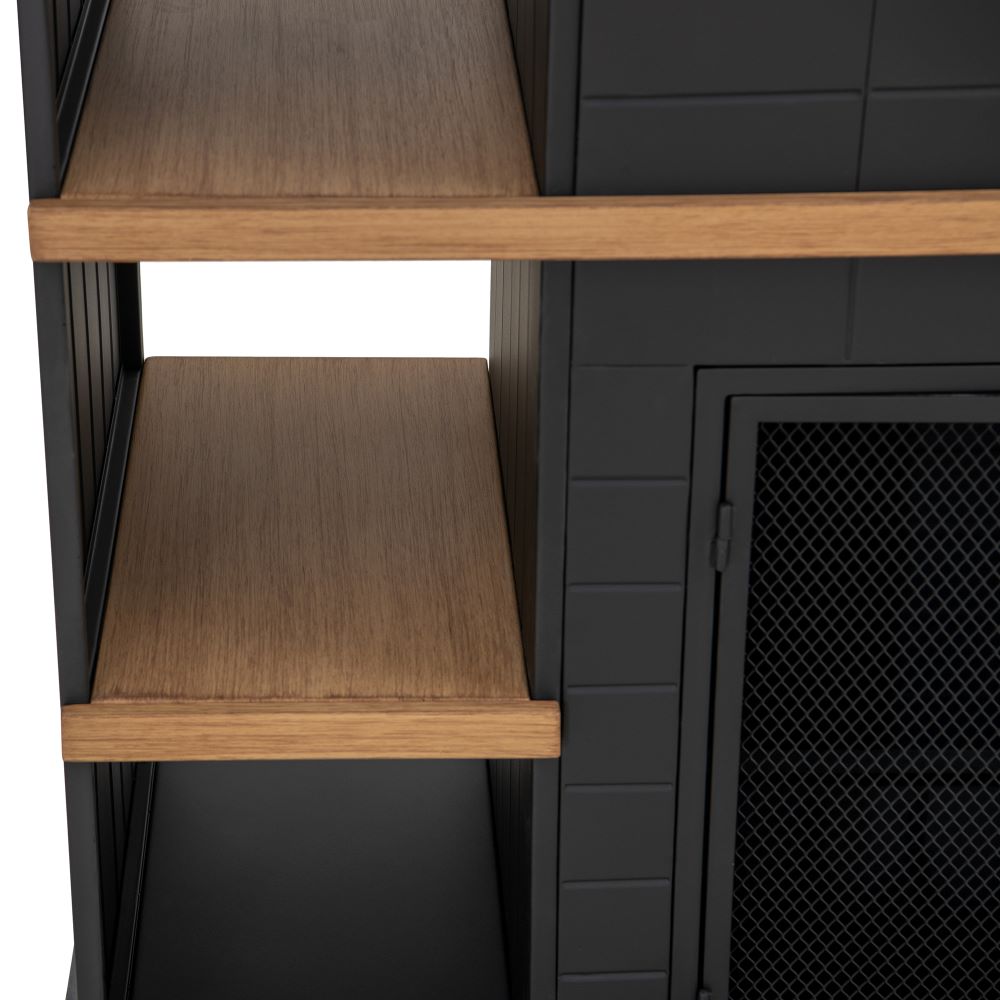 SUNJOY 42 Inch Wood Burning Fireplace with Chimney & Log Holders