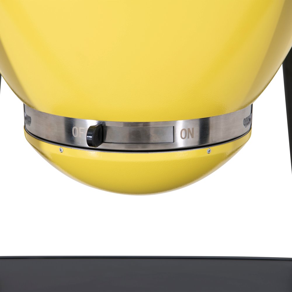 SUNJOY 20 Inch Charcoal Grill, Kamado Grill with Pizza Stone, Ultimate Egg BBQ Grill and Smoker with Wheels - Yellow