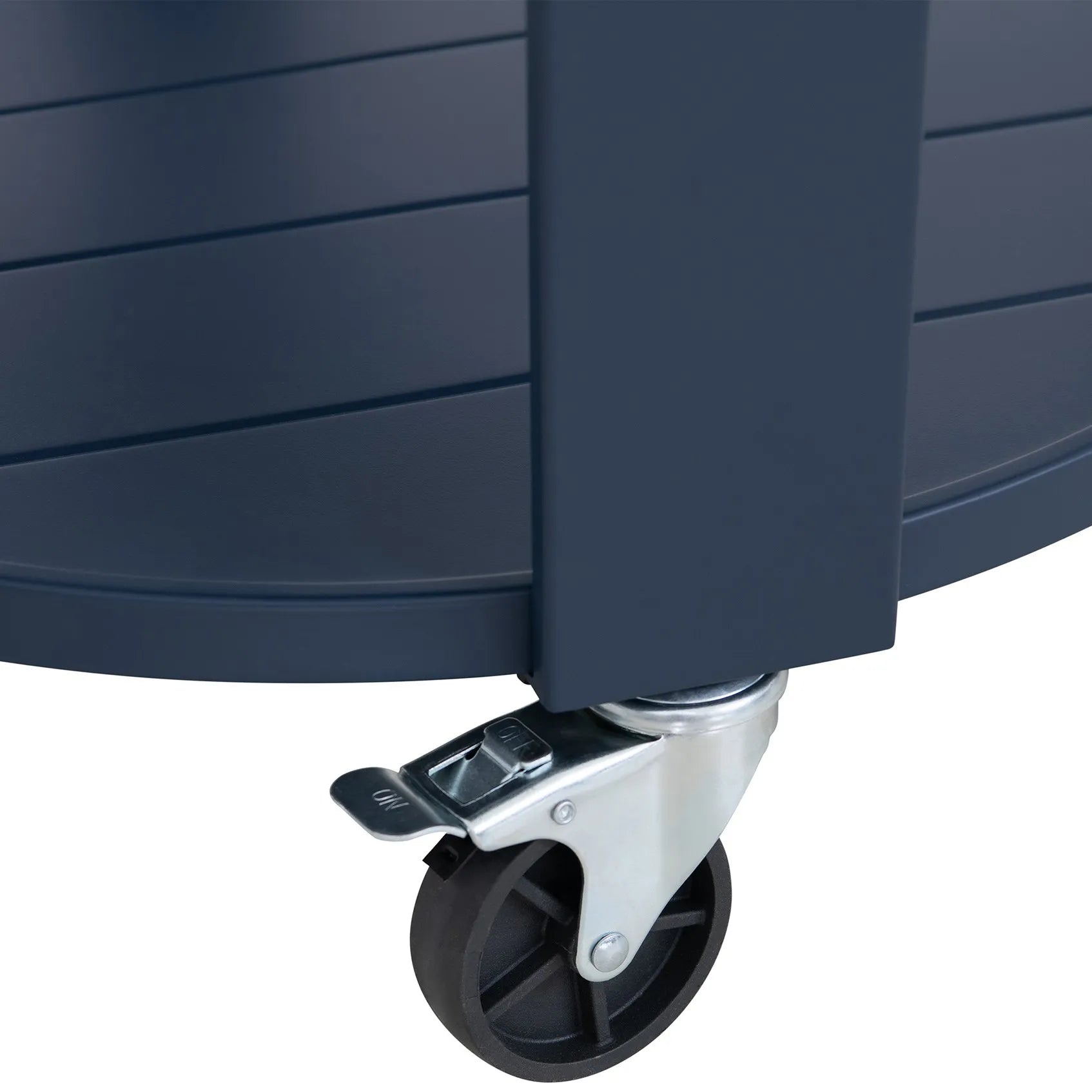 SUNJOY 60 Quart Patio Rooling Cooler Cart with Bottle Opener, Shelf and Lockable Wheels - Blue