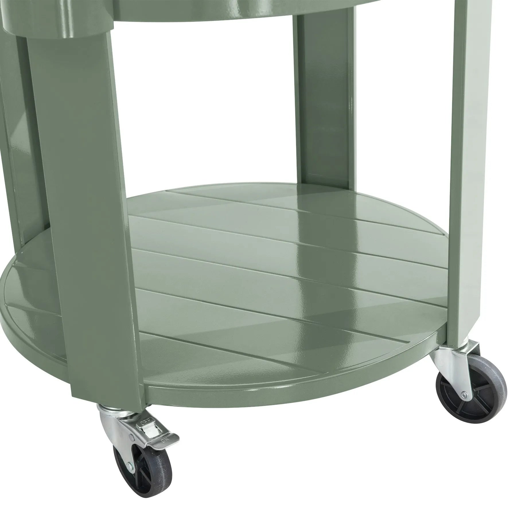 SUNJOY 60 Quart Patio Rooling Cooler Cart with Bottle Opener, Shelf and Lockable Wheels - Green