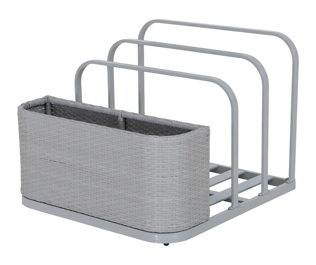 Oversized Rust-proof Wicker Pool Organizer 35'' - Gray