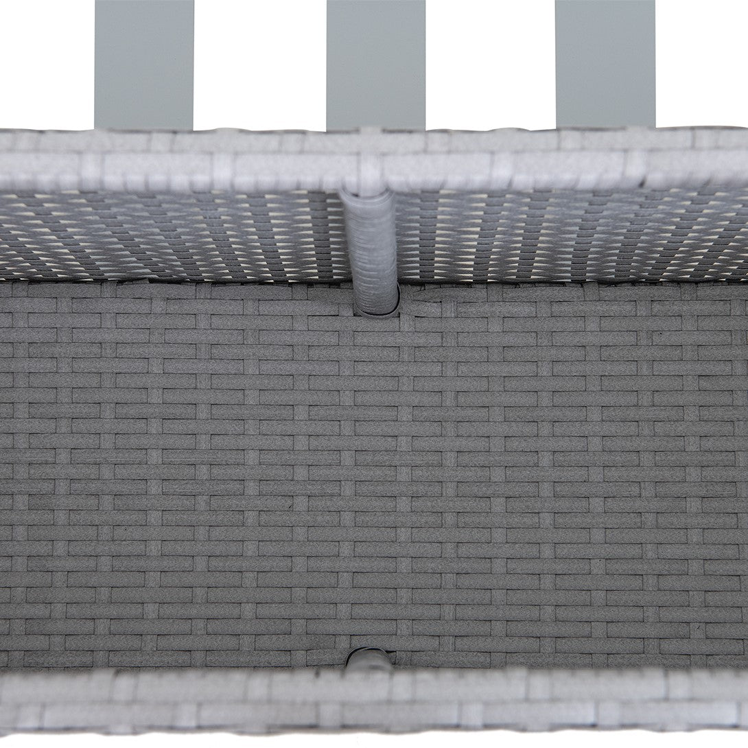 SUNJOY 35 Inch Rust-proof Wicker Pool Float Storage Rack for Floaties