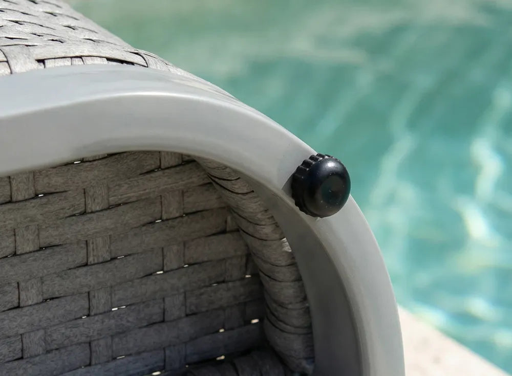SUNJOY 16 Inch Rust-proof Aluminum Pool Float Storage Rack Organizer - Gray