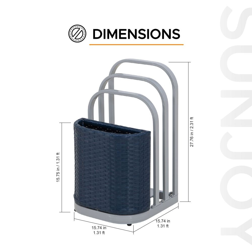 SUNJOY 16 Inch Rust-proof Aluminum Pool Float Storage Rack Organizer.