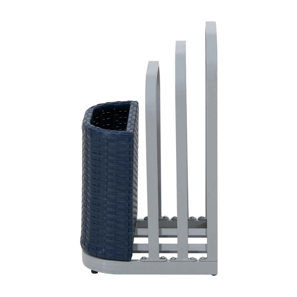 SUNJOY 16 Inch Rust-proof Aluminum Pool Float Storage Rack Organizer - Navy