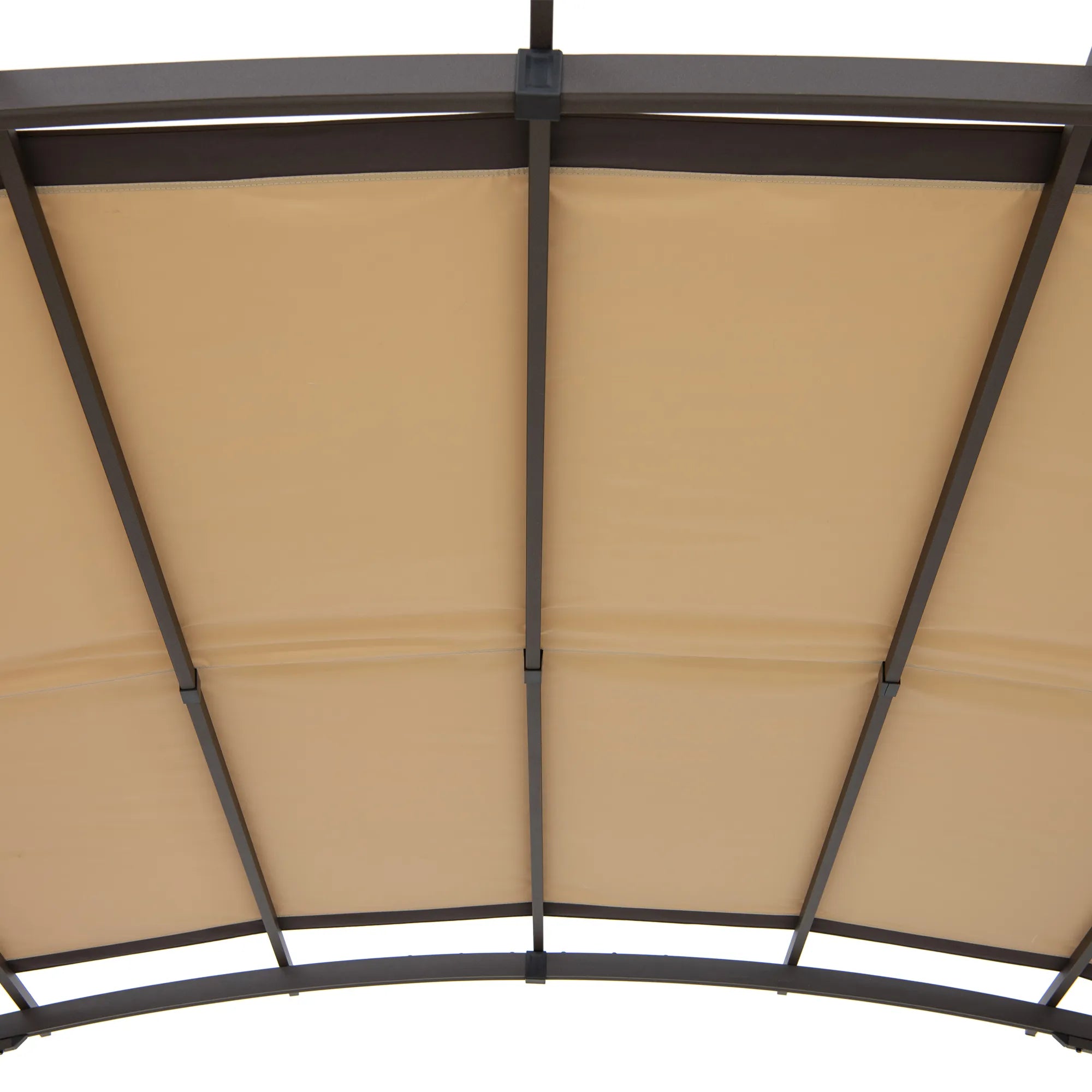 SUNJOY 9.5x11 Metal Arched Pergola Kits with Adjustable Canopy Roof.