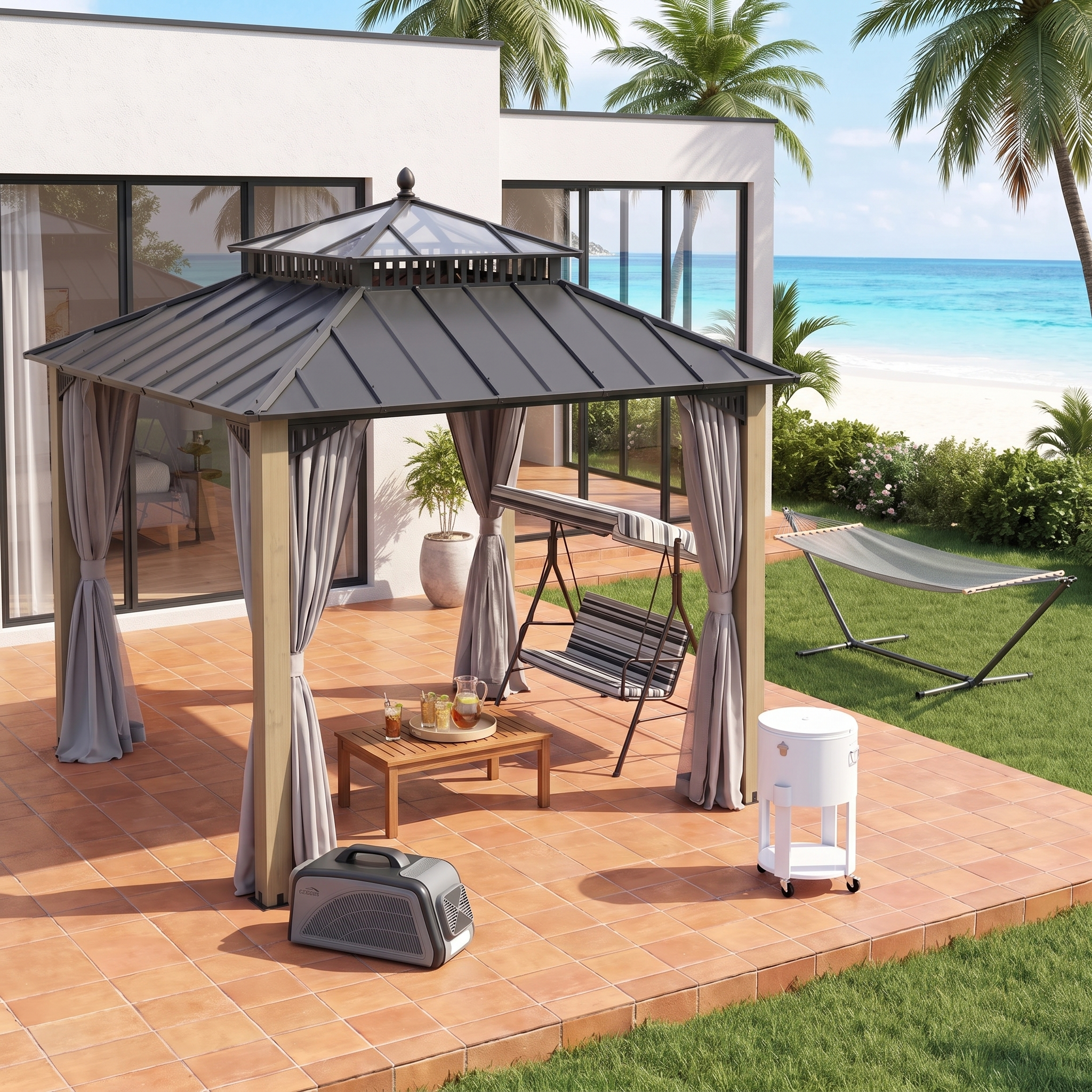 Sunjoy Backyard Relaxation Bundle Set