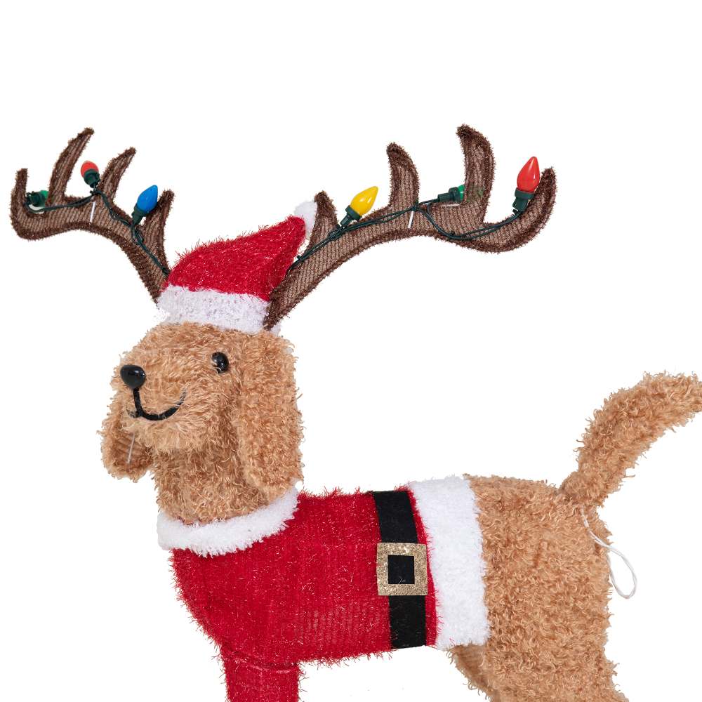 christmas dog lighted