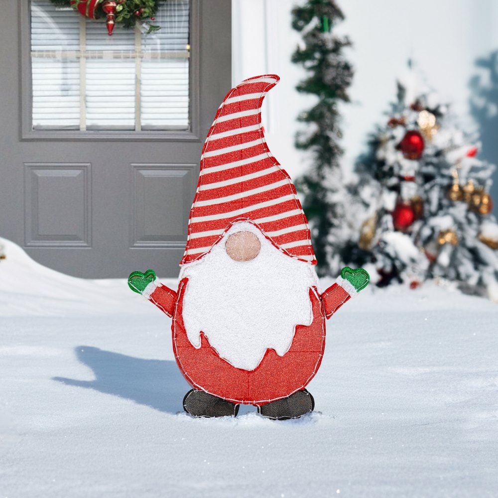SUNJOY 48 Inch Christmas Lighted Gnome with LED Lights.