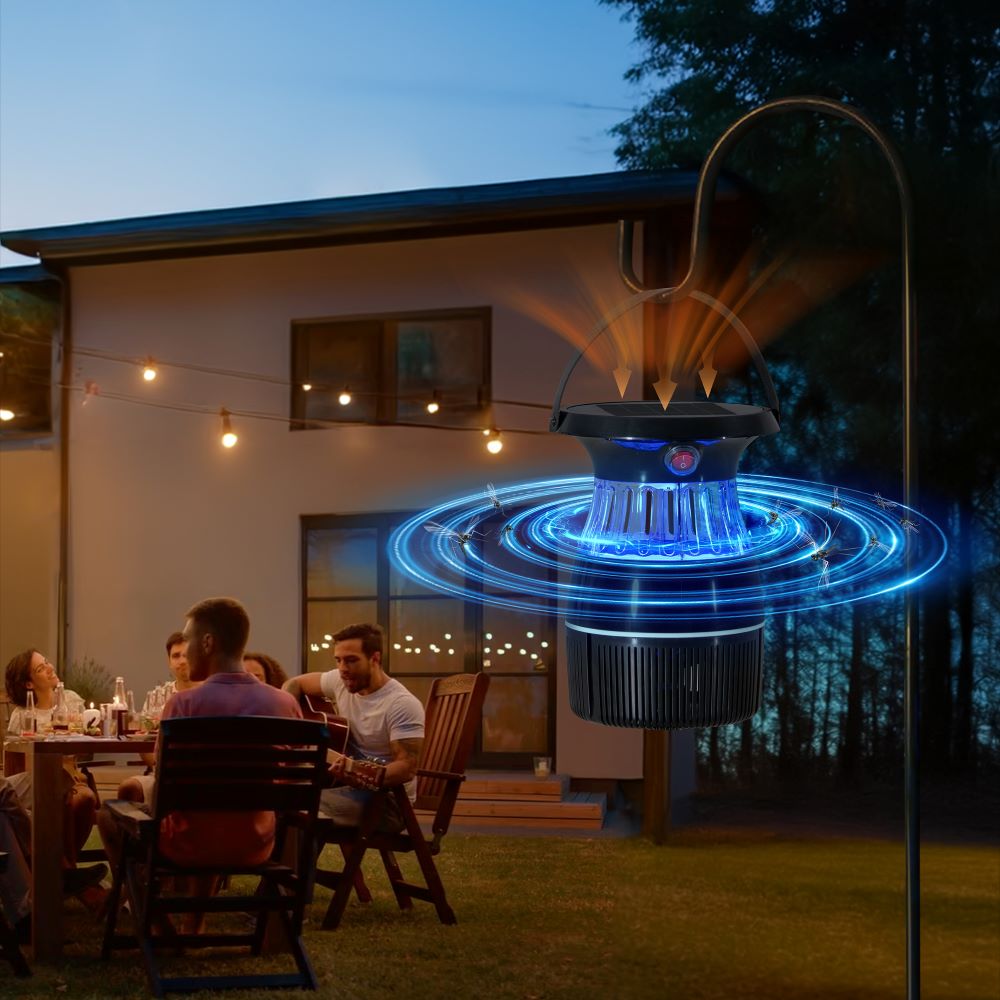 SUNJOY Solar Bug Zapper with Solar Panel and UV Light Success