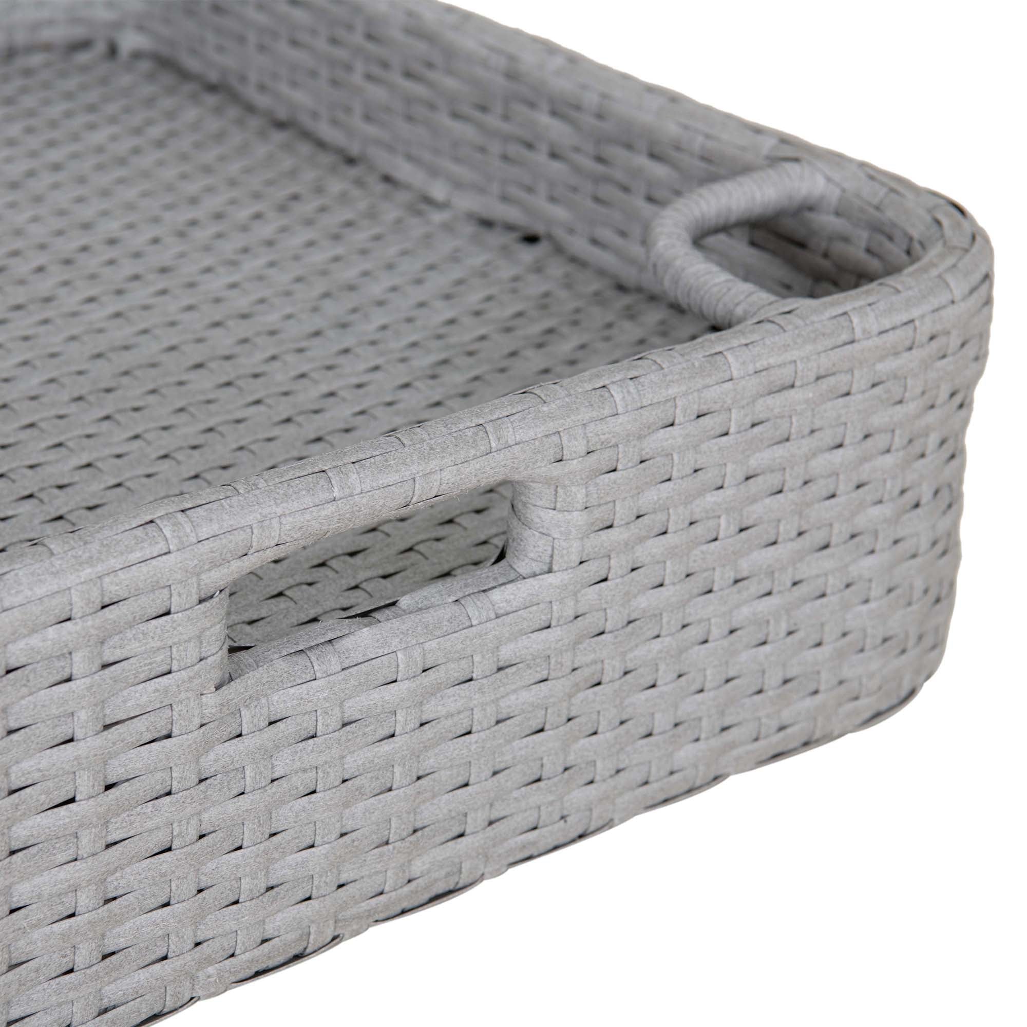 SUNJOY 24x24 Inch Aluminum Frame Wicker Floating Tray for Pool.