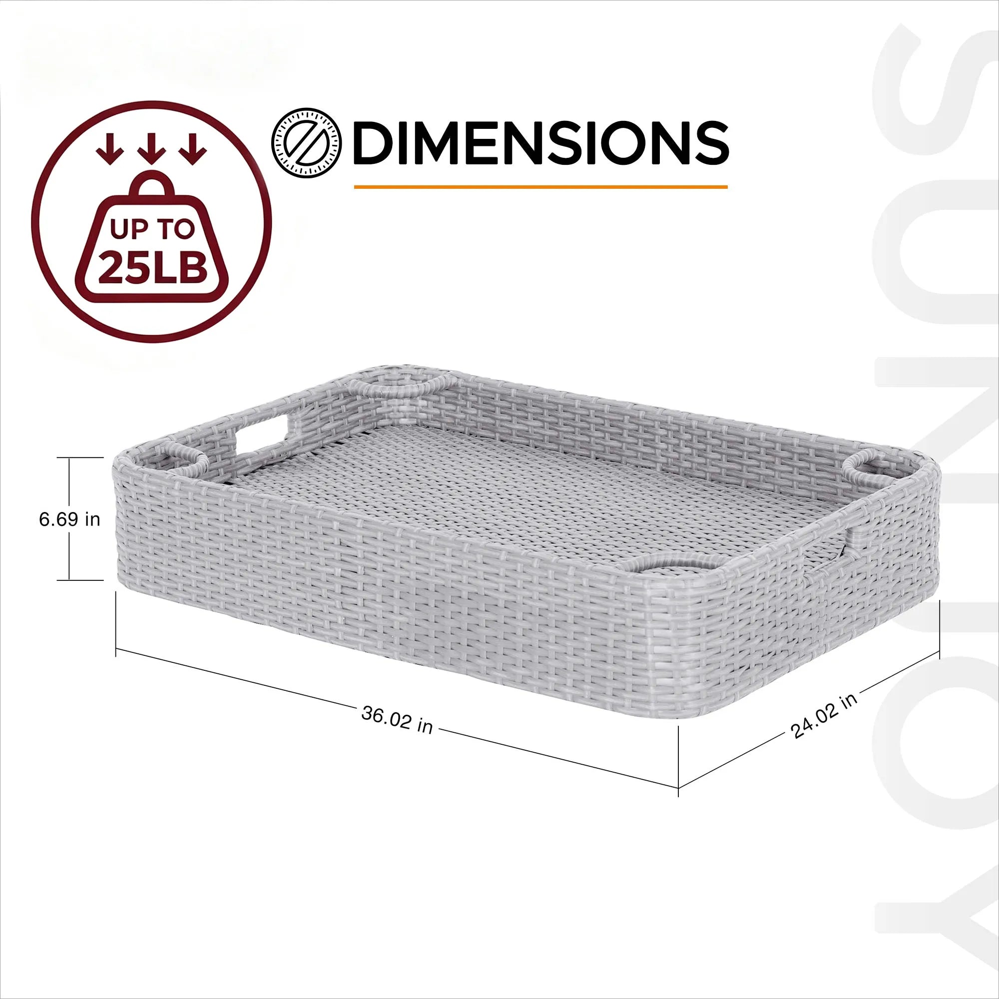 Aquasis Floating Pool Service Tray 36" x 24" - Harbor Gray